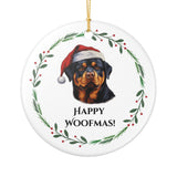 Rottweiler Ceramic Holiday Ornament