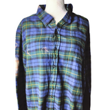 Adult Size X Large Inspired Flannel -  Blue & Green