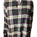 Adult Size Medium Grateful Flannel -  Burgundy