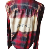 Adult Size Large Shine Flannel -  Red