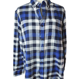 Adult Size Medium Blessed Flannel -  Blue