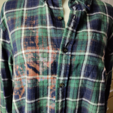 Adult Size Large Blessed Flannel -  Green