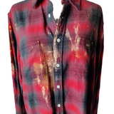 Adult Size Large Shine Flannel -  Red