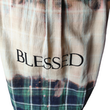 Adult Size Large Blessed Flannel -  Green