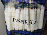 Adult Size X Large Inspired Flannel -  Blue & Green