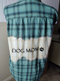 Adult Size XL Dog Mom Flannel -  Green