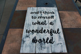 Wonderful World Sign - The Red Robin Studio