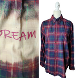 Red & Blue Upcycled Adult Dream Flannel