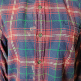 Red & Blue Upcycled Adult Dream Flannel