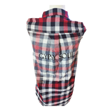 Red, White and Black Gypsy Soul Upcycled Flannel