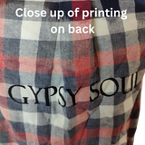 Red, White and Black Gypsy Soul Upcycled Flannel